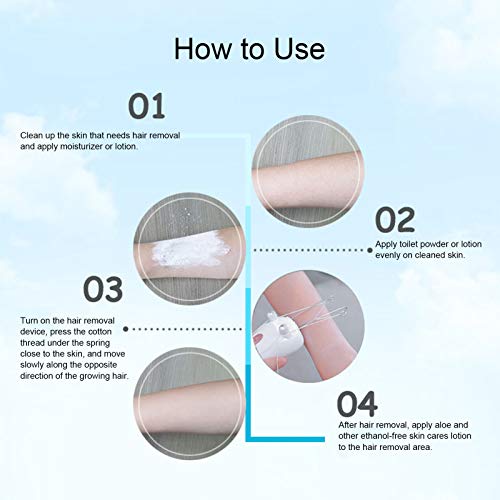 Cotton Thread Epilator Electric Cotton Thread Epilator Facial Epilator Hair Removal Machine Hair on Face & Chin[]