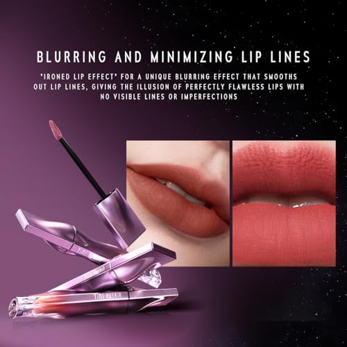 NEBULA VELVET LIP CREAM-Long Lasting Lip Stain, Waterproof and Transferproof Lip Tint, Matte Finish, Smooth Out Lip Lines, Lightweight & High Coverage, Stocking Stuffers (01 CORDELIA)