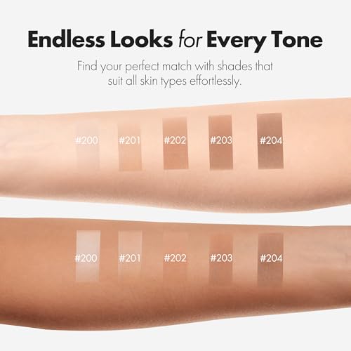 Blanc Cover Cream Stick V White - Korean Color-Changing Foundation Stick with Volufiline - Medium to Full Coverage Dewy Finish Base Makeup - Dual-Ended with Detachable Brush (202 Natural)