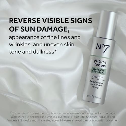 No7 Future Renew Damage Reversal Anti Aging Serum for Face - Face Serum for Women with Peptides to Support Skin Repair - Helps Reduce Fine Lines, Wrinkles, Dryness & Uneven Tone (0.84 Fl oz)