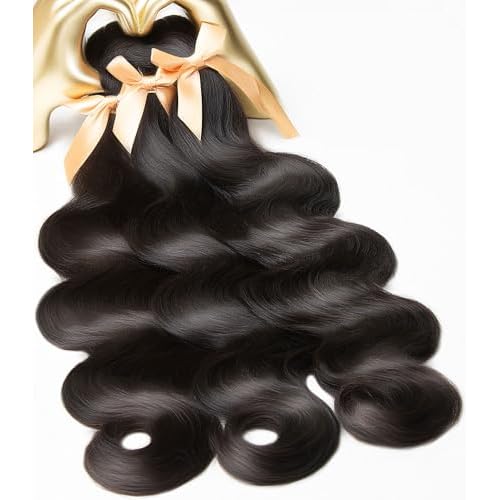 MLIP Raw Bundles Human Hair Body Wave, No Tangle Shedding, Keep Texture Silky Soft After Multiple Washes, 15A Raw Indian Hair Bundles 10 12 14 Inches, Triple Lifespan 3X