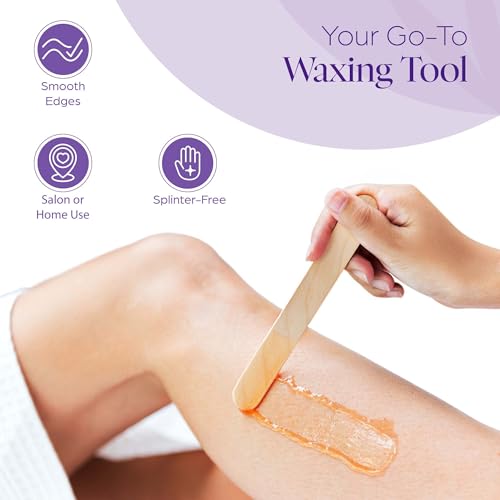 150 Wooden Wax Stick ? Applicator Sticks for Hair Removal ? Disposable Popsicle & Craft Sticks ? Professional Salon & Home Supplies ? For Hot Wax, Hard Wax, Stripless & Brazilian Treatments