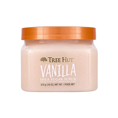 Tree Hut Shea Sugar Scrub, Exfoliating Body Scrub Removes Dead, Dry Skin for a Soft & Hydrated Feel, Nourishing Essential Body Care, 18 fl oz.
