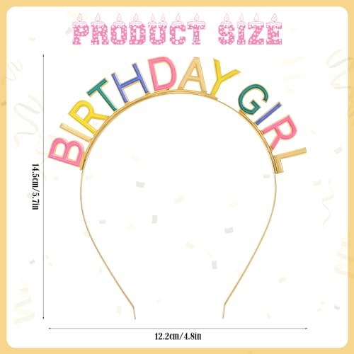 Happy Birthday Crown Rainbow Birthday Girl Headband Birthday Headpiece Birthday Crown Gift Party Decorations for Women Girls