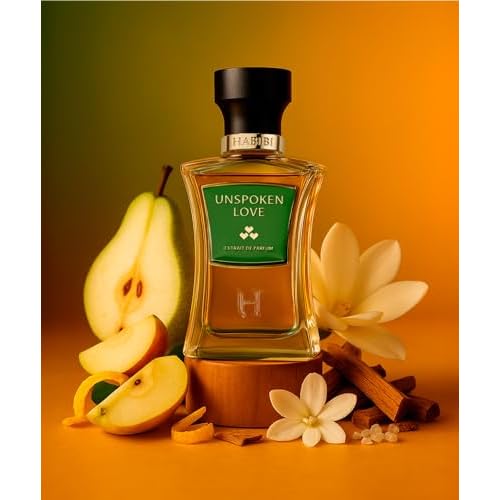 H HABIBI Unspoken Love Long-Lasting Arabian Perfumes for Women, Eau de Parfum for Women (2.5 Oz) Floral & Woody Perfume with Pear, Magnolia, Jasmine, Rose, Sandalwood & Musk