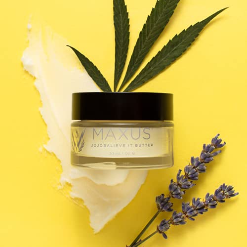 Maxus Nails Jojoba Butter, Cuticle & Dry Skin with All Natural Hemp Seed, Lavender Oils & Vitamin E, Vegan & GMO-Free, Strengthens Nails & Cuticles, Stops Splits & Cracks, 1 oz
