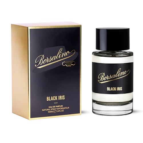 Borsalino Black Iris Perfume for Men ? Eau de Parfum ? Long-Lasting Fresh Woody Amber Cologne with Bergamot, Iris & Amberwood ? French Luxury Fragrance ? Popular Gift for Men