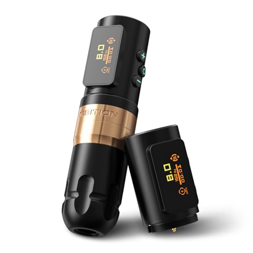 Ambition Shura-X Tattoo Machine with Advanced Stabilizing System Coreless Motor Tattoo Cartridge Pen Gun 1800mAh Power Supply for Professional Tattoo Artists