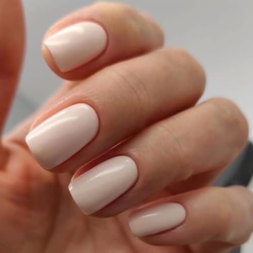 Modelones Semi Cured Gel Nail Strips, 34 Pcs Pink Gel Nail Stickers Sheer Gel Polish Strips, Ultra-Glossy, Long Lasting,Gel Nail Wraps U V for Home Nails DIY