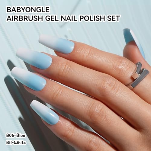 Airbrush Gel Nail Polish, 12 Vibrant Colors, Dilution Free Airbrush Gel for Fine Mist Gradient & French Nails, Acetone Free Salon-Quality Gel Nail Polish For Nail Art Design at Home,15ml