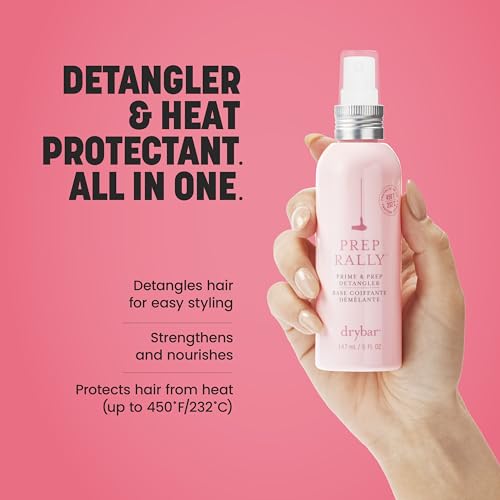 Drybar Prep Rally Prime & Prep Detangler | Nourishes Hair, Detangles with Ease, Leaves Hair Soft & Manageable, Protects Hair, Cruelty Free