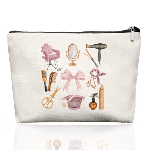Hairstylist Gifts Women Makeup Bag Make Up Bag, Cosmetic Bags for Hairstylists, Hairdresser Gifts for Cosmetology Student Teen Girls