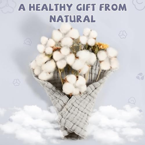 Cotton washcloths, face Cleaning Cloths,Bath Small Towels,6 Pack, 12x12 Inches