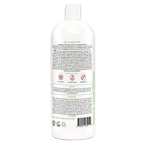 Brazilian Keratin Hair Smoothing Treatment ? Blowout Straightening System ? Formaldehyde Free (32 fl oz)