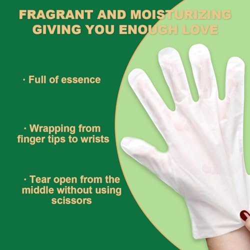 SULADEC Moisturizing Hand Mask with Shea Butter and Goat Milk, Hydrating Hand Masks for Dry Cracked Hands, Dry Skin Moisturizer for Soft and Smooth Touch Hands - Men Women - 5 Pairs