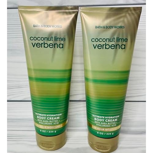 Bath & Body Works Coconut Lime Verbena Ultimate Hydration Body Cream 8 Ounces Pack of 2