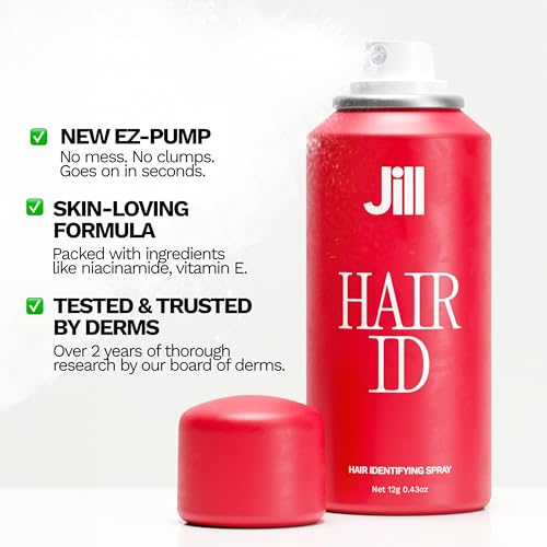 JILL Original Hair Identifying Spray ? Dermaplaning & Facial Hair Prep Mist for Women, Highlights Fine Peach Fuzz & Stubble for Precise Shaving & Exfoliation, 2 fl oz