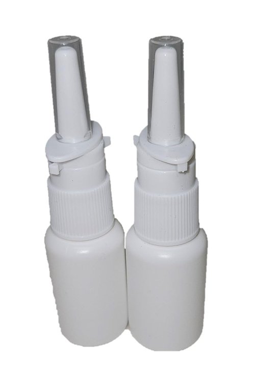 Snoot! 2-Pack 30ml (1 oz) Nasal Spray Bottle Mist Sprayer - Empty Refillable White Plastic Spray Bottles - Reusable Sprayer Nasal Cleanser & other Medications