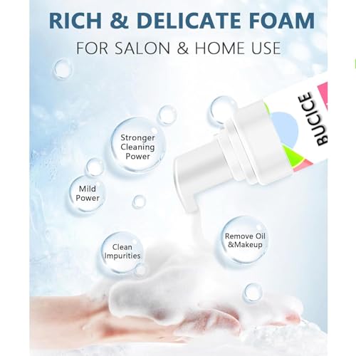 Lash Shampoo Kit-60ML Lash Cleaning Set with Rechargeable Eyelash Fan/Mascara/Resin Bottle, Oil-Free Cleansing Kit for Lash Washing/Extension/Home Salon Use