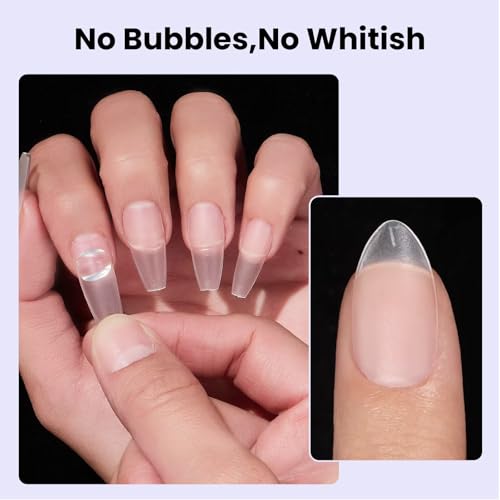BTArtboxnails 30g Solid Nail Gel for Nail Tips, Upgrade Gl ue Gel for Fake Nails Cure Needed, Long Lasting Strong Adhesion Nail Gl ue Gel