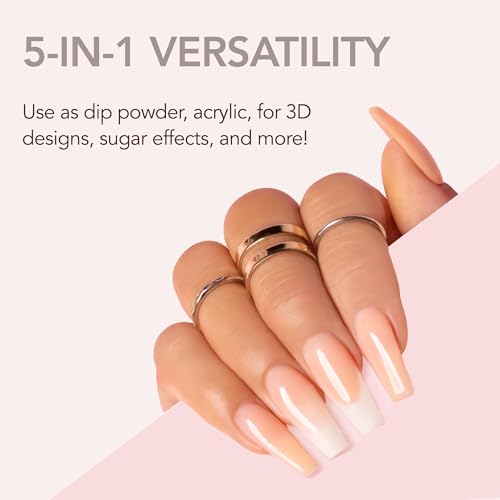 Kiara Sky All-In-One Acrylic Powders - Professional Nail Art - Long-Lasting Cover Powder Collection, 2 oz, Perfect Base