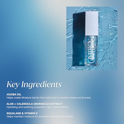 Ortega Beauty Blu Nectar Lip Oil By Etienne Ortega- Infused With Blue Agave, Vitamin E and Jojoba Oil for Soft, Shiny, Moist Lips. Non-Sticky Formula