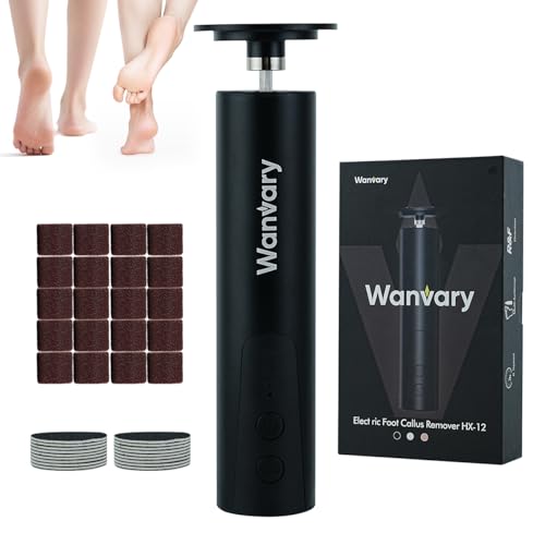 2 in 1 Electric Foot Callus Remover, USB Rechargeable Foot File Sander with 80/120 Grit Sandpaper Discs,High Quality Professional 1200RPM Aluminum Callus Remover for Nail Care