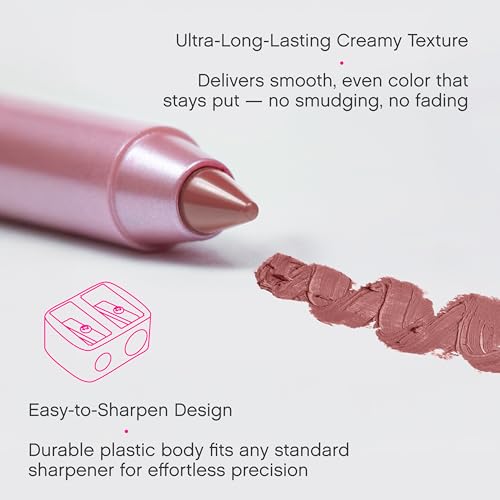 Vivienne Sab? Gel Lipliner Le Grand Volume ? Long-Lasting Smudge-Proof Lip Liner & All-Over Lip Color, Creamy Precision Formula, Hydrating & Comfortable Wear, 02 Warm Nude