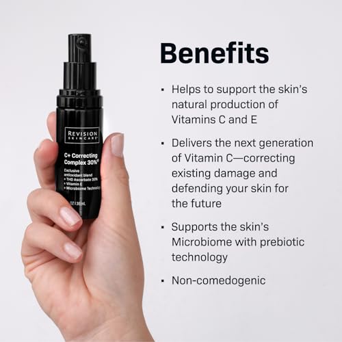 Revision Skincare C+ Correcting Complex 30%¢ç Vitamin C Serum for Face ? Anti-Aging Treatment to Brighten Skin, Reduce Fine Lines, Wrinkles & Dark Spots, Firming & Safe for Sensitive Skin