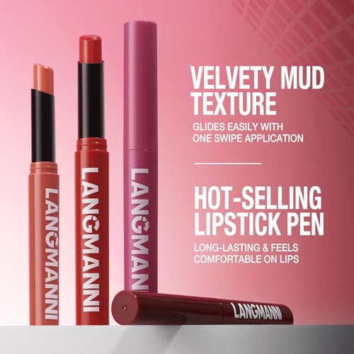 Jolilab 12Pcs Velvet Matte Lipstick Nude Matte Soft Dark Color Stick High Pigmented Long-Lasting Waterproof Lip Stick Lip Balm Beauty Cosmetics Gift for Girls and Women(01#-12#)