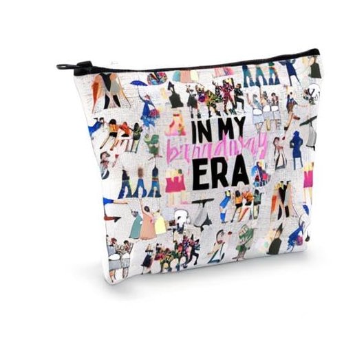 GJTIM Musical Gift Theatre Bag In My Musical Era Musical Theatre Gift Musical Zipper Pouch Makeup Bag (BWayEra Bag)