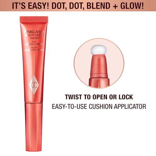 Charlotte Tilbury Beauty Light Wand Liquid Highlighter Makeup - Soft-Focus Highlighter & Blush for Cheeks - Pearlescent, Weightless Radiant Finish