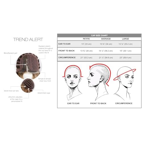 GABOR TREND ALERT Chin-Length Full Volume Bob Boy Cut Wig, Designer Series by Hairuwear, Large Cap Size, GF6-30 Copper Mahogany