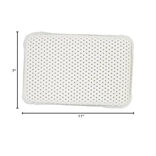 Bath Biss Spa Foam Bath Pillow | Suction Cup | Bathtub | Head and Neck Support | Relaxing Cushion | White
