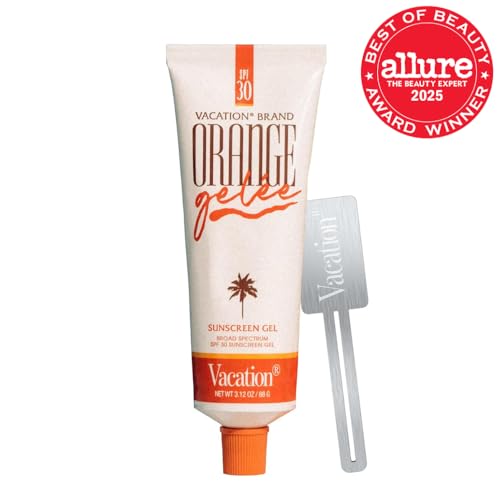 Vacation Orange Gel?e SPF 30 Gel & Tube Key Bundle, Hydrating Balm-to-Oil Sunscreen, Mineral-Oil Free, Water-Resistant, Travel Size, 3.12 Oz.
