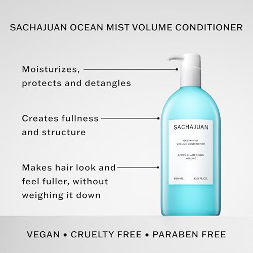 SACHAJUAN Ocean Mist Volume Conditioner, Moisturizes, Protects & Detangles Thin, Fine Hair, Cruelty & Paraben-Free