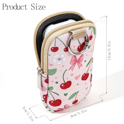 COOKOOKY 2 Pack Hand Sanitizer Spray Case Compatible with Touchland, Hand Sanitizer Holder, Mini Zippered Pouch, Small Makeup Bag for Women Friends Girls Gifts Idea