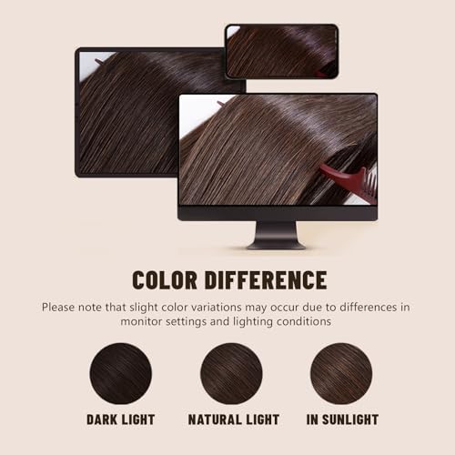 Tape in Hair Extensions Human Hair 24 Inch 50g 20Pcs Remy Human Hair Extensions Invisible Straight Seamless Tape in Extensions (24in, 50g, #18/613)