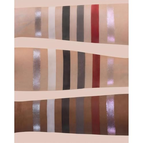 Flower Knows Swan Ballet Six-Color Makeup Palette,Black Red Eyeshadow with 4 Matte + 2 Shimmer Shades,Blendable Smooth Cute Eye Makeup,0.23 Oz(02 Black Swan)
