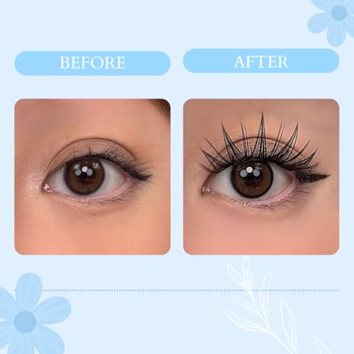 Ninetynine Dreams 100PCs Fantasy Lashes Manhua Anime DIY Spiky Lash Clusters 10-16mm C+ Curl Beginner Friendly Lightweight & Reusable Individual Waterproof Eyelashes Thin Comfortable Band