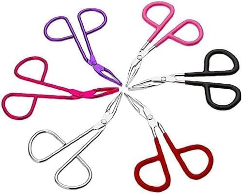 1Pc Eyebrow Tweezer Stainless Steel Scissors Shaped Tweezer Slant Tip Clip Hair Beauty Tool for Women Girl Hair Removal