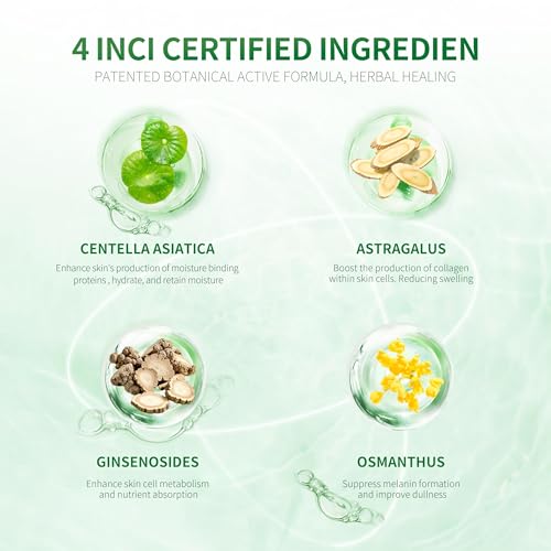 Luminous Ice Facial Mask, Hydrating Gel for Sensitive Skin, Herbal-Infused Formula with Centella Asiatica, Astragalus, Ginseng & Osmanthus, 1.69 fl. oz