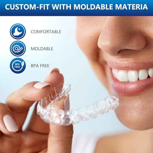 Mouth Guard for Grinding Teeth at Night, Night Guards for Teeth Grinding, Mouthguards for Grinding of Teeth, Mouth Guard for Clenching Teeth at Night with 12 Cleaning Tablets