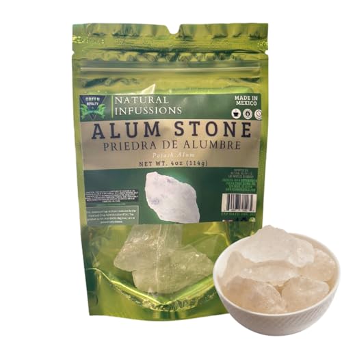 Alum Stone (Piedra de Alumbre) 4 oz - Multi-Purpose Crystal for Skin Care and Healing - Natural Deodorant & Antiperspirant | Shaving Stone.