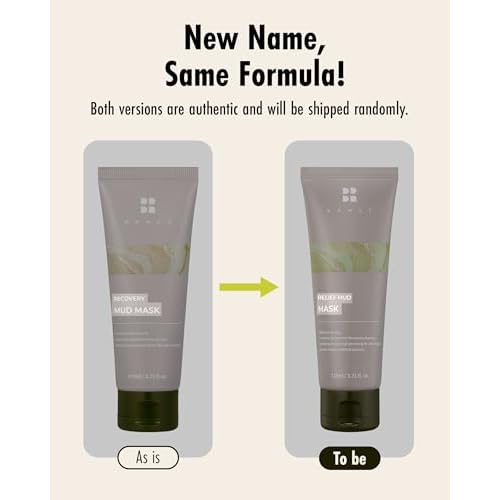 BRMUD Relief Mud Mask | Cardi B Mud Mask - Body Mud Hydrating & Moisturizing Deep Pore Cleanser Face & Body Mask w/ 91.8% Nature-Derived Ingredients - K Beauty Body Mud (3.72 fl oz)