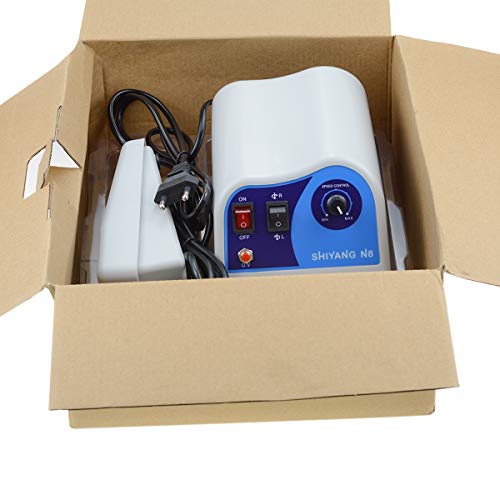 NSKI Lab Equipment Carbon Brush 45000RPM SHIYANG-N8 Micromotor Nail Drill Machine Foot Fedal Control (with H37LN)