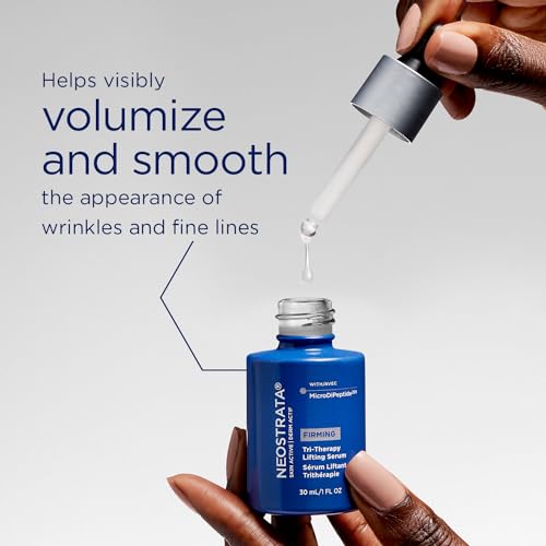 NEOSTRATA Skin Active Tri-Therapy Lifting Serum, Anti-Aging and Firming 3D Volumizer with MicroDiPeptide229 for Fine Lines & Wrinkles, Hyaluronic Acid, Oil-Free, Fragrance-Free, 1 fl. oz.