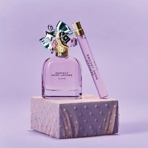 Marc Jacobs Perfect Elixir Eau de Parfum ? Ambery Floral Women's Perfume ? With Notes of Purple Rhubarb, Golden Amber Woods & Vanilla Bean Extract - Vegan Fragrance