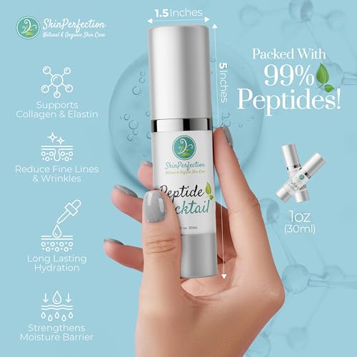 Skin Perfection Face Serum for Anti-aging 99% Potent Peptides 8x Matrixyl 3000 Pentamide 6 Syn Coll Snap 8 Reduce Wrinkles Lift Tighten Firm Anti-aging Serum for Women and Men