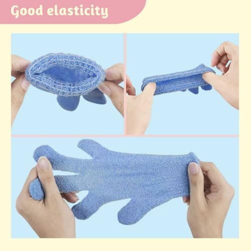 16 Pack Exfoliating Gloves, Body Scrubber Mitt for Dead Skin Removal in Shower, Men and Women